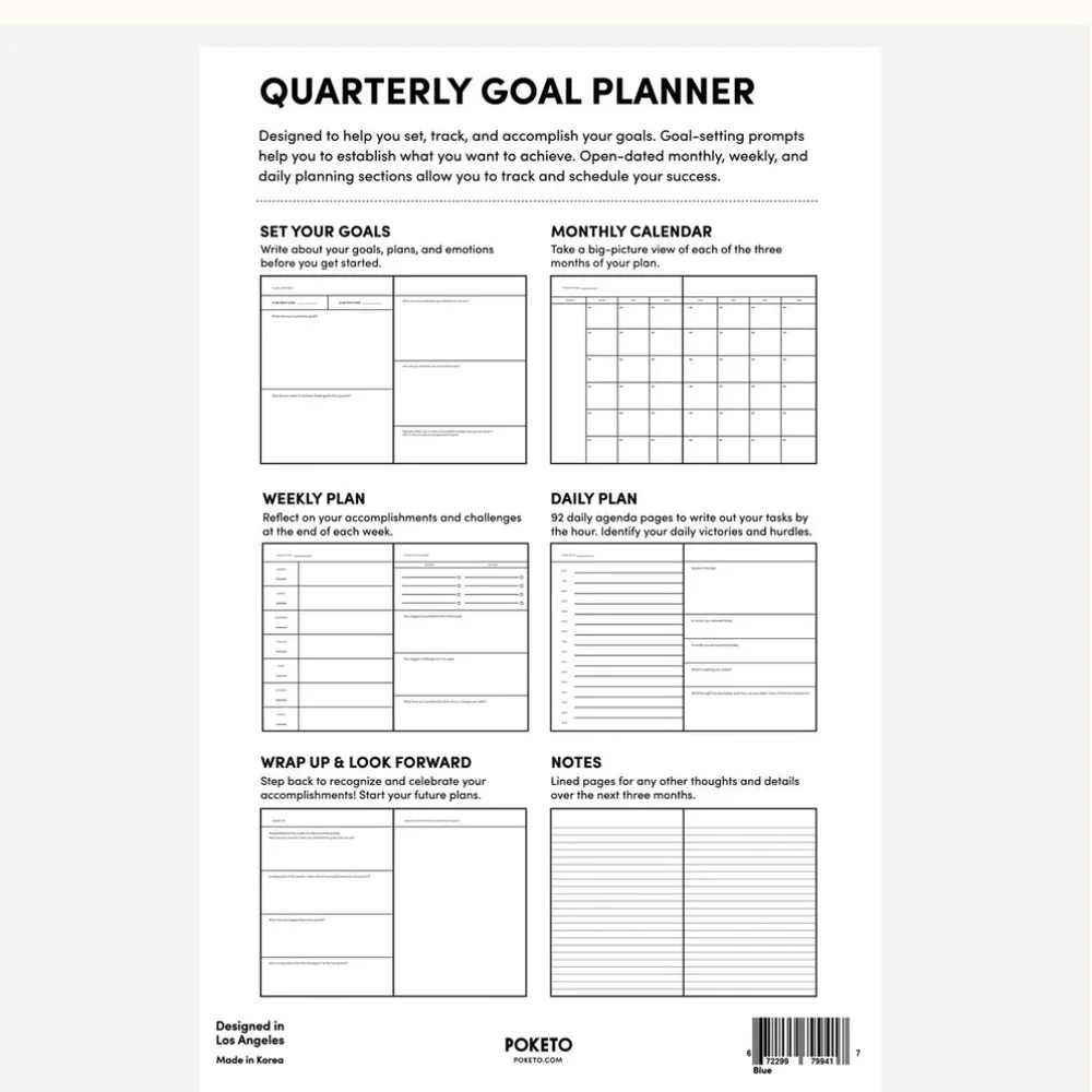 Poketo  Quarterly Planner - Red